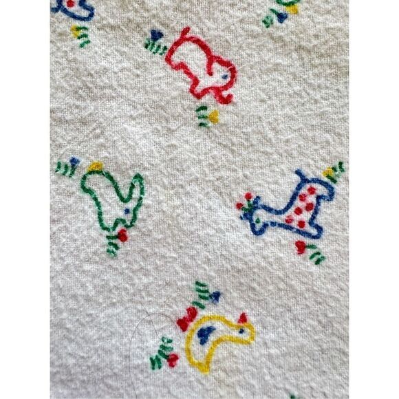 Vintage Other - Vintage baby blanket unisex swaddle burp cloth fabric material animal duckling p